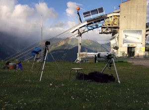 Uno scorcio della serata in quota 