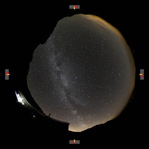 Il cielo alla capanna Adula utoe (fisheye)